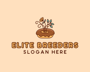 Organic Donut Dessert logo design