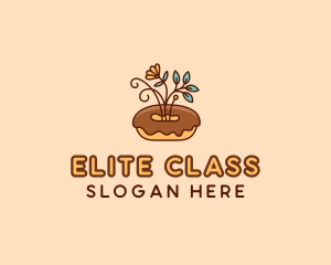 Organic Donut Dessert logo design