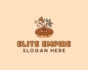 Organic Donut Dessert logo design