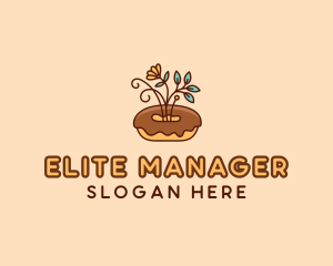 Organic Donut Dessert logo design