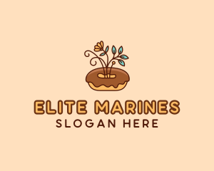 Organic Donut Dessert logo design