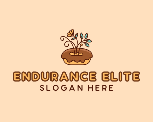 Organic Donut Dessert logo design