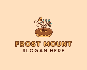 Organic Donut Dessert logo design