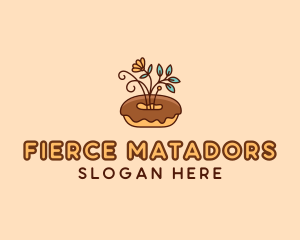 Organic Donut Dessert logo design