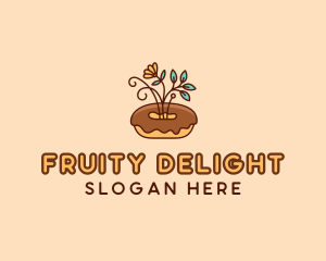 Organic Donut Dessert logo design