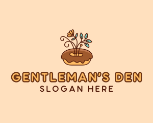 Organic Donut Dessert logo design