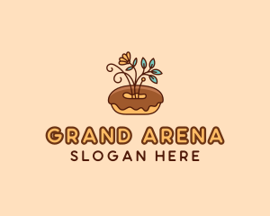 Organic Donut Dessert logo design