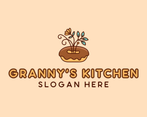 Organic Donut Dessert logo design