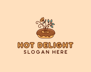 Organic Donut Dessert logo design