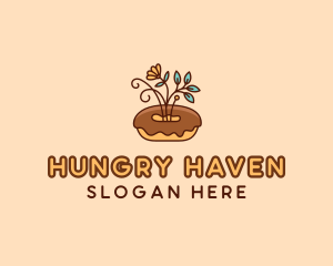 Organic Donut Dessert logo design