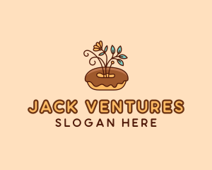 Organic Donut Dessert logo design