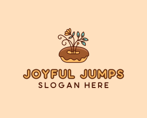 Organic Donut Dessert logo design