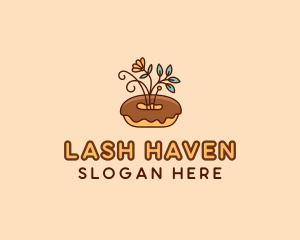 Organic Donut Dessert logo design