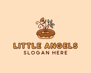 Organic Donut Dessert logo design