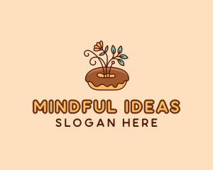 Organic Donut Dessert logo design