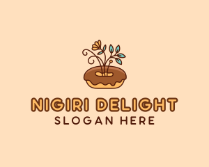 Organic Donut Dessert logo design