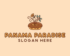 Organic Donut Dessert logo design