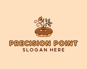 Organic Donut Dessert logo design