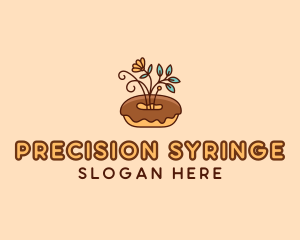 Organic Donut Dessert logo design