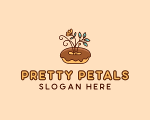 Organic Donut Dessert logo design