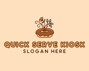 Organic Donut Dessert logo design