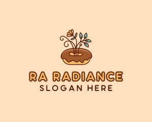 Organic Donut Dessert logo design