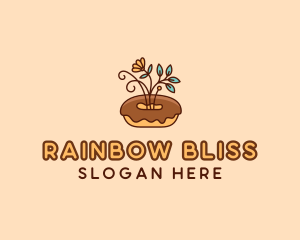 Organic Donut Dessert logo design