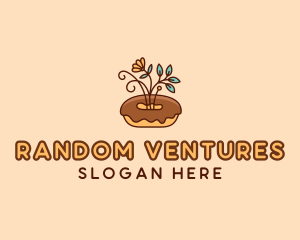 Organic Donut Dessert logo design