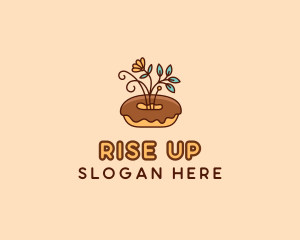 Organic Donut Dessert logo design