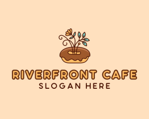 Organic Donut Dessert logo design