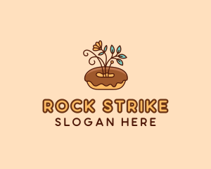 Organic Donut Dessert logo design