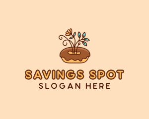 Organic Donut Dessert logo design