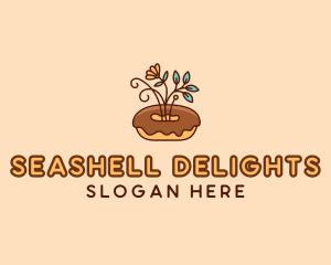 Organic Donut Dessert logo design