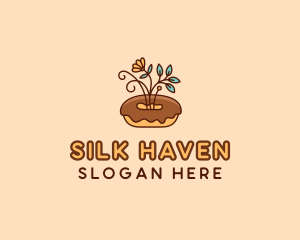 Organic Donut Dessert logo design