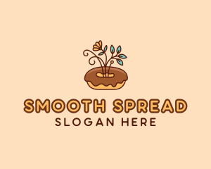 Organic Donut Dessert logo design