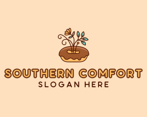 Organic Donut Dessert logo design