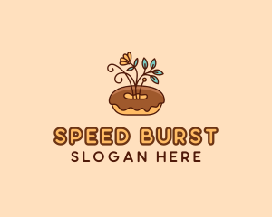 Organic Donut Dessert logo design