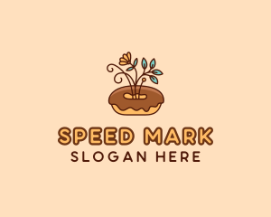 Organic Donut Dessert logo design