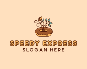 Organic Donut Dessert logo design