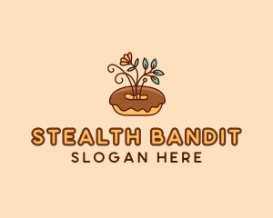 Organic Donut Dessert logo design