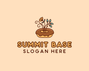 Organic Donut Dessert logo design