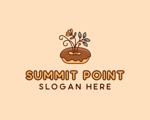 Organic Donut Dessert logo design