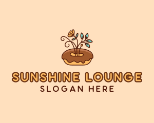 Organic Donut Dessert logo design