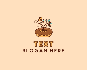 Organic Donut Dessert logo design