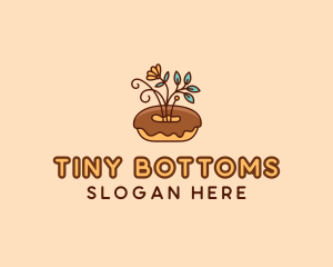 Organic Donut Dessert logo design