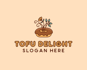 Organic Donut Dessert logo design