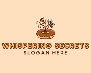 Organic Donut Dessert logo design