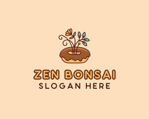 Organic Donut Dessert logo design