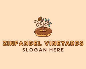 Organic Donut Dessert logo design