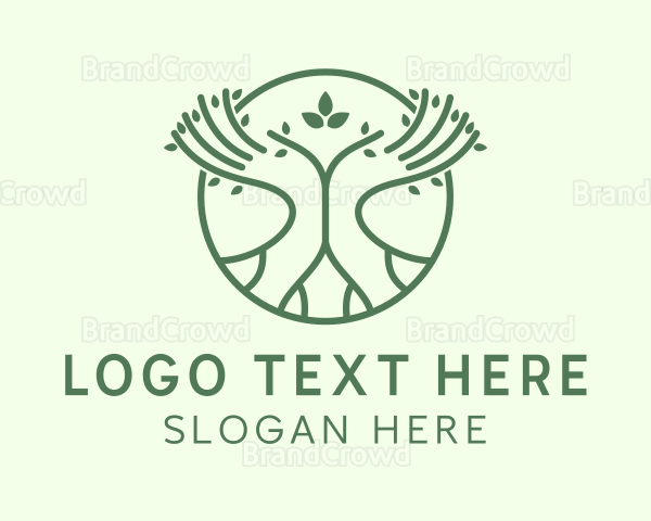 Wellness Therapist Hand Logo